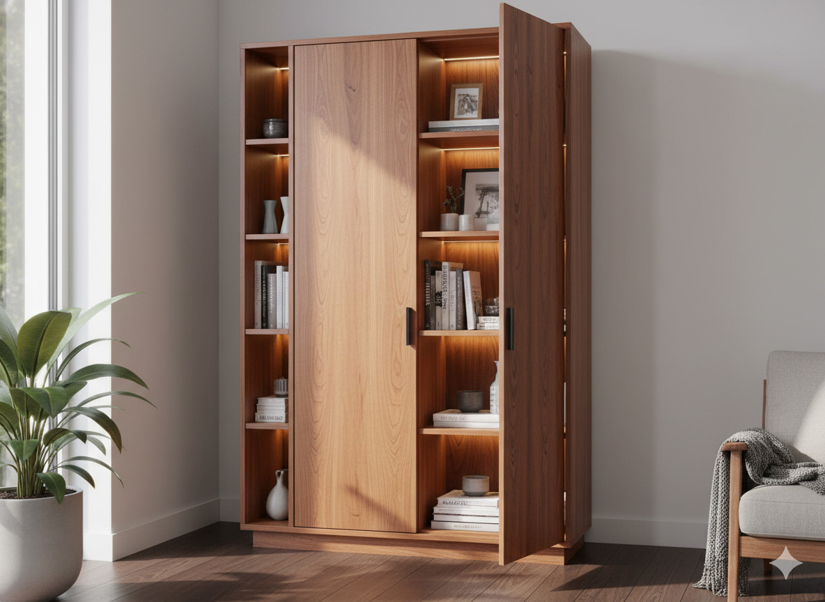 Bespoke storage cabinet in rimu